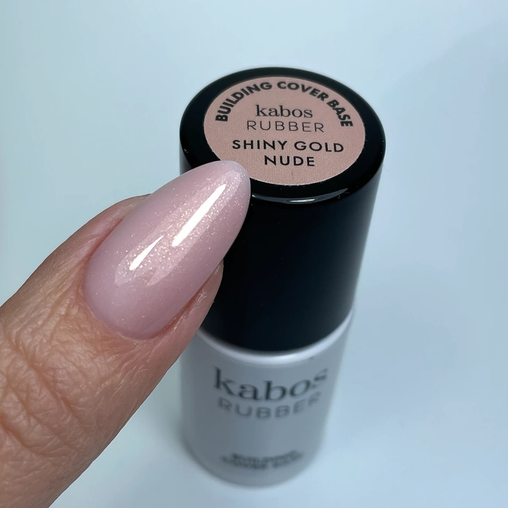 Kauczukowa baza budująca Kabos Rubber Building Cover Base – Shiny Gold Nude 8ml