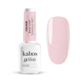 Kolorowa baza hybrydowa Kabos Gelike Colour Base Coat 2in1 Sparkle Mist z brokatem 10 ml