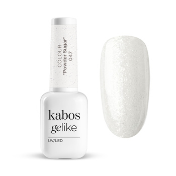 Lakier hybrydowy Kabos Gelike 047 Powder Sugar z brokatem 8 ml